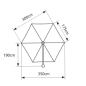 Preview: May Ampelschirm Rialto RG Grundmodell 1-er 350cm 3,5m rund Kurbel TexPoly
